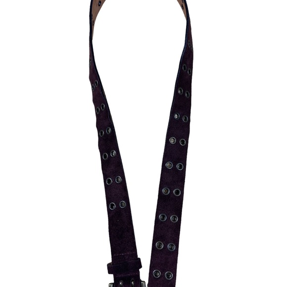 Tanner double pronged brown belt Made In Italy size S 34.5” - Picture 3 of 4